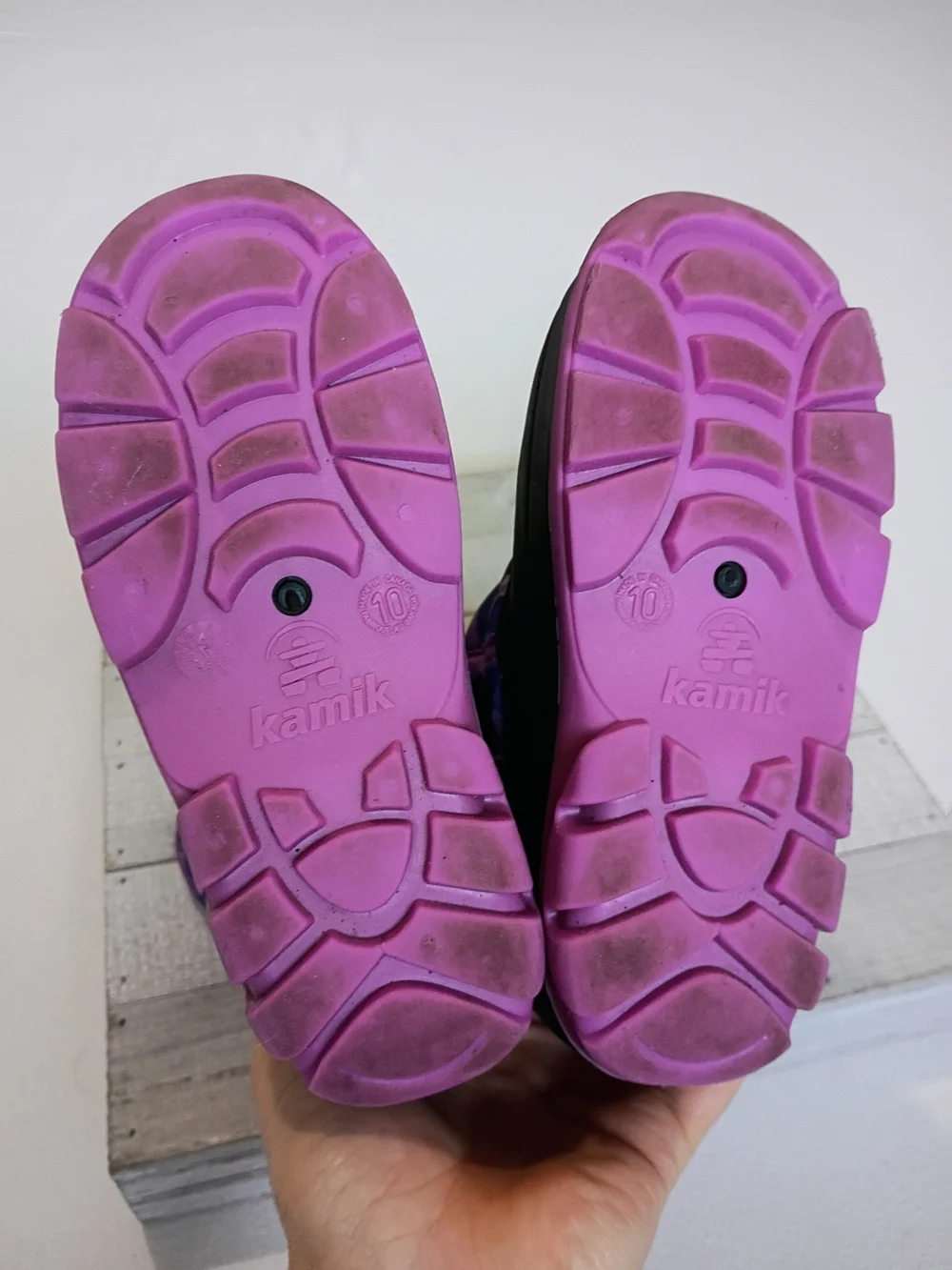 Kamik Snowbug 4 Toddler Size 10 Waterproof Winter Snow Boots Purple Floral
